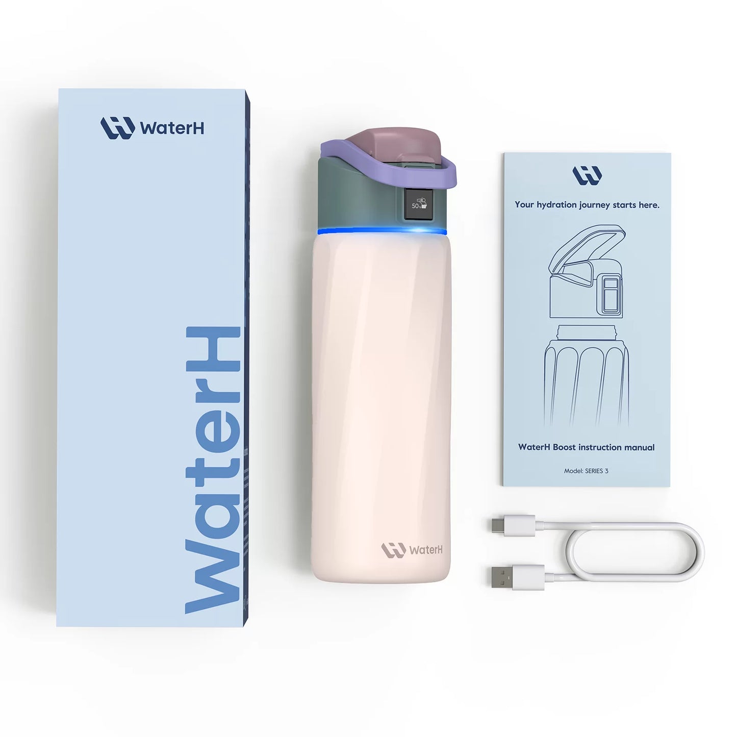 WaterH Smart Water Bottle  24 oz with Hydration Tracking | Official Store