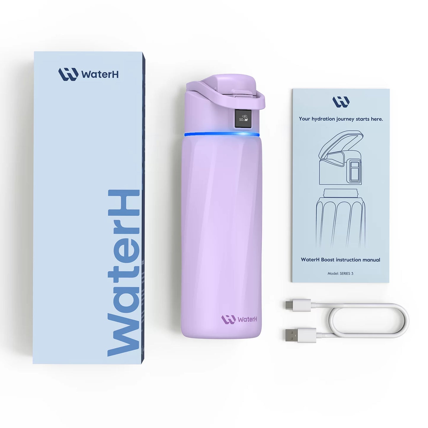 WaterH Smart Water Bottle  24 oz with Hydration Tracking | Official Store